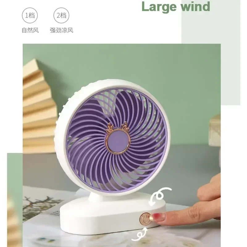 Cooling Fans USB Charging Powerful Rechargeable Portable Student For Home Office  Outdoor Electric Small Desktop Fan
