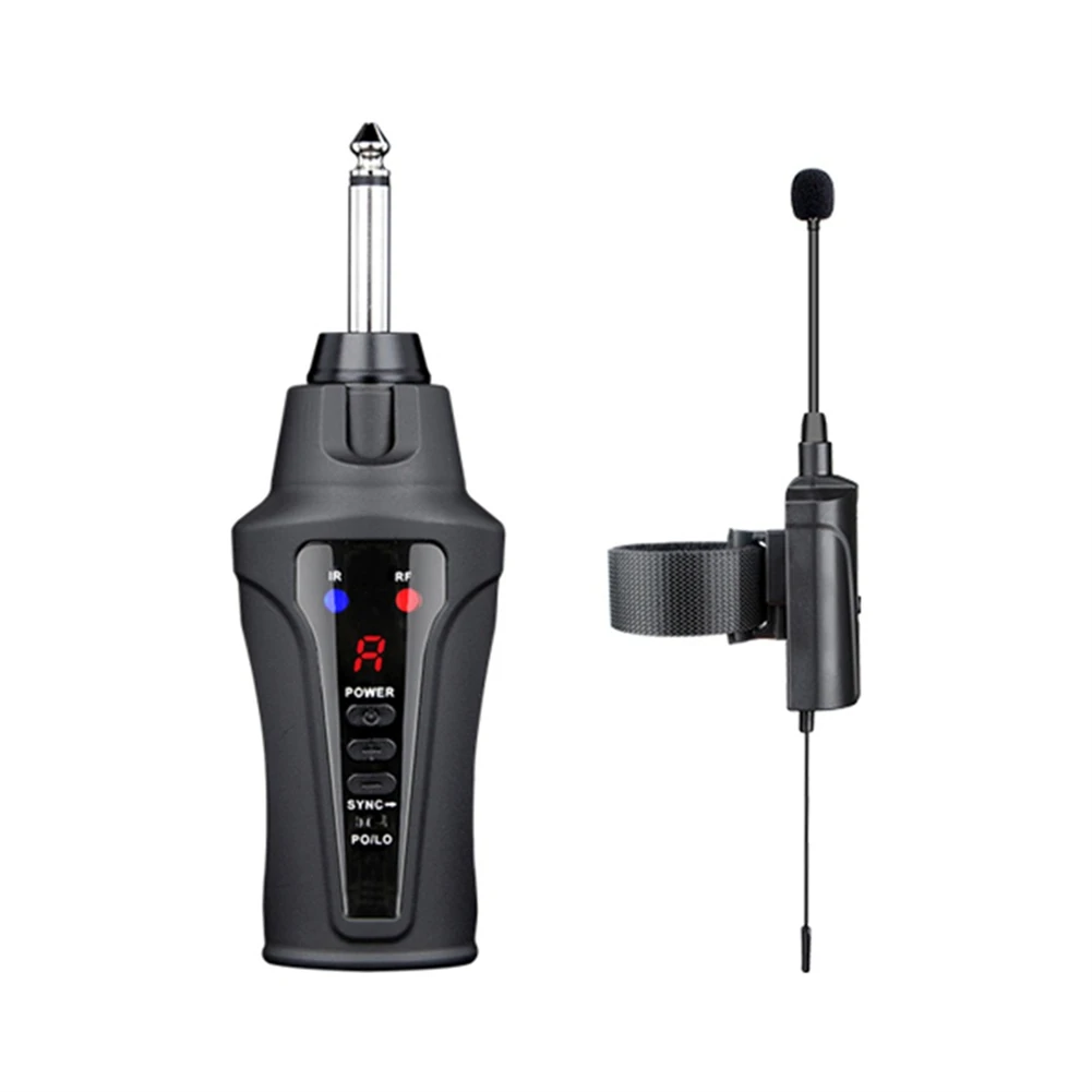 

Professional UHF Wireless Mic Receiver And Transmitter System For Flute Piccolo 1/4 Inch Plug For Saxophone Stage Performances