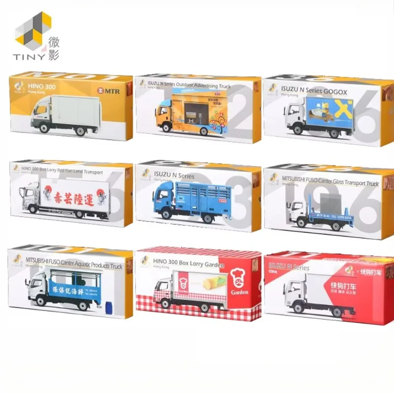 

TINY 1:64 Hino 300 Isuzu Hong Kong Transporter N Series, литая под давлением модель автомобиля из сплава премиум-класса, миниатюры из настоящей шкалы