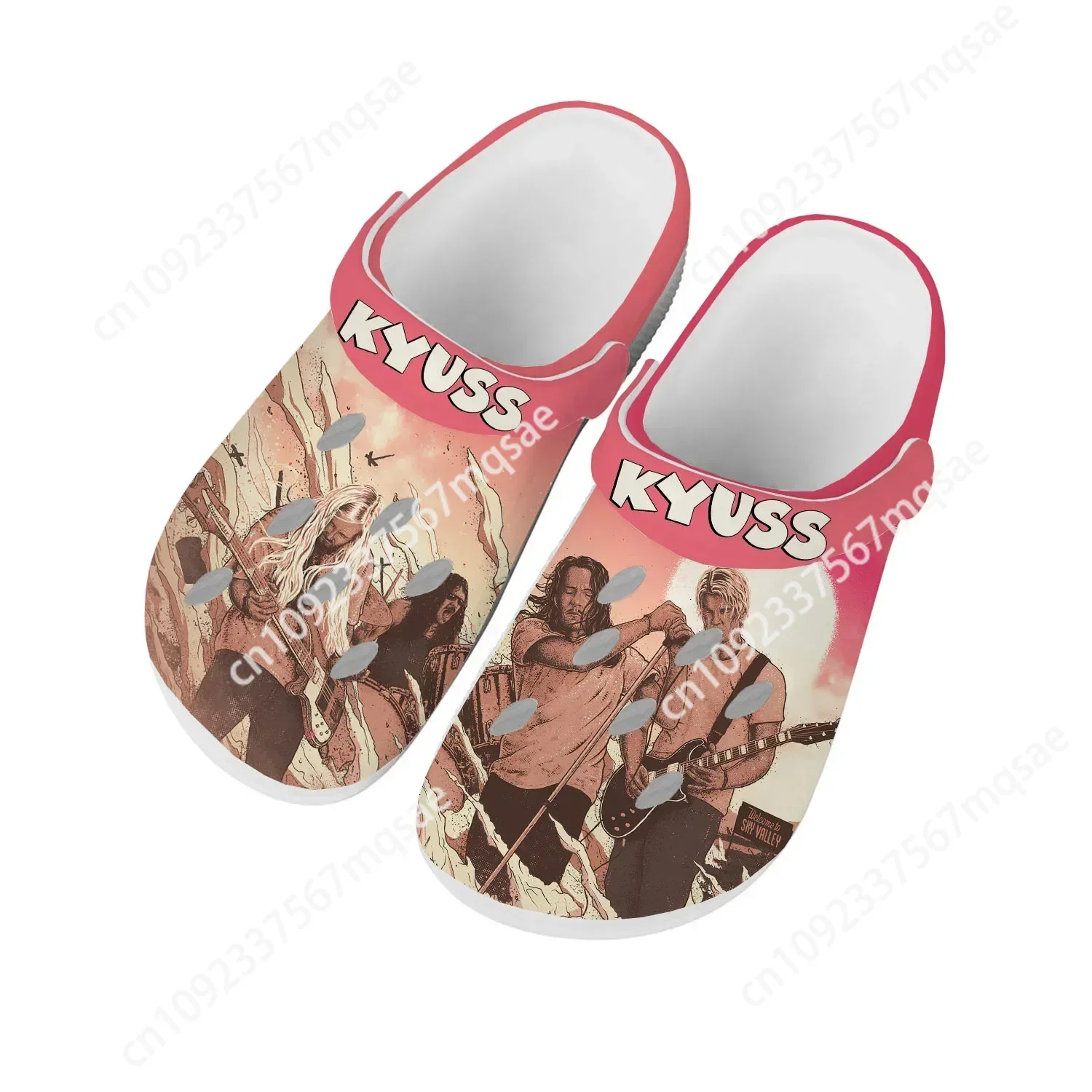 Kyuss Metal Rock Band Pop Home Clogs Custom Water Shoes Mens Womens Teenager Shoe Garden Clog Breathable Beach Hole Slippers