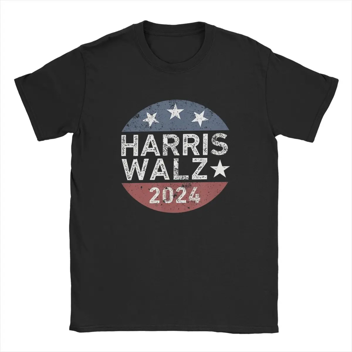 Camisetas de Kamala Harris Walz vals para hombre, camisa Hipster de algodón de manga corta, camisa de elección del Presidente, Tops de cuello redondo con estampado, 2024