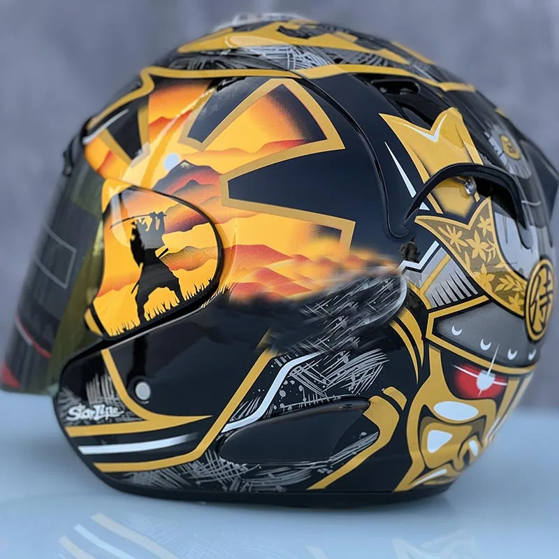 Ram3 Pedrosa Samurai Half Helmet Men and Women Motorcycle Off-Road Summer Helmet Downhill Racing Mountain Cross Casco Capacete