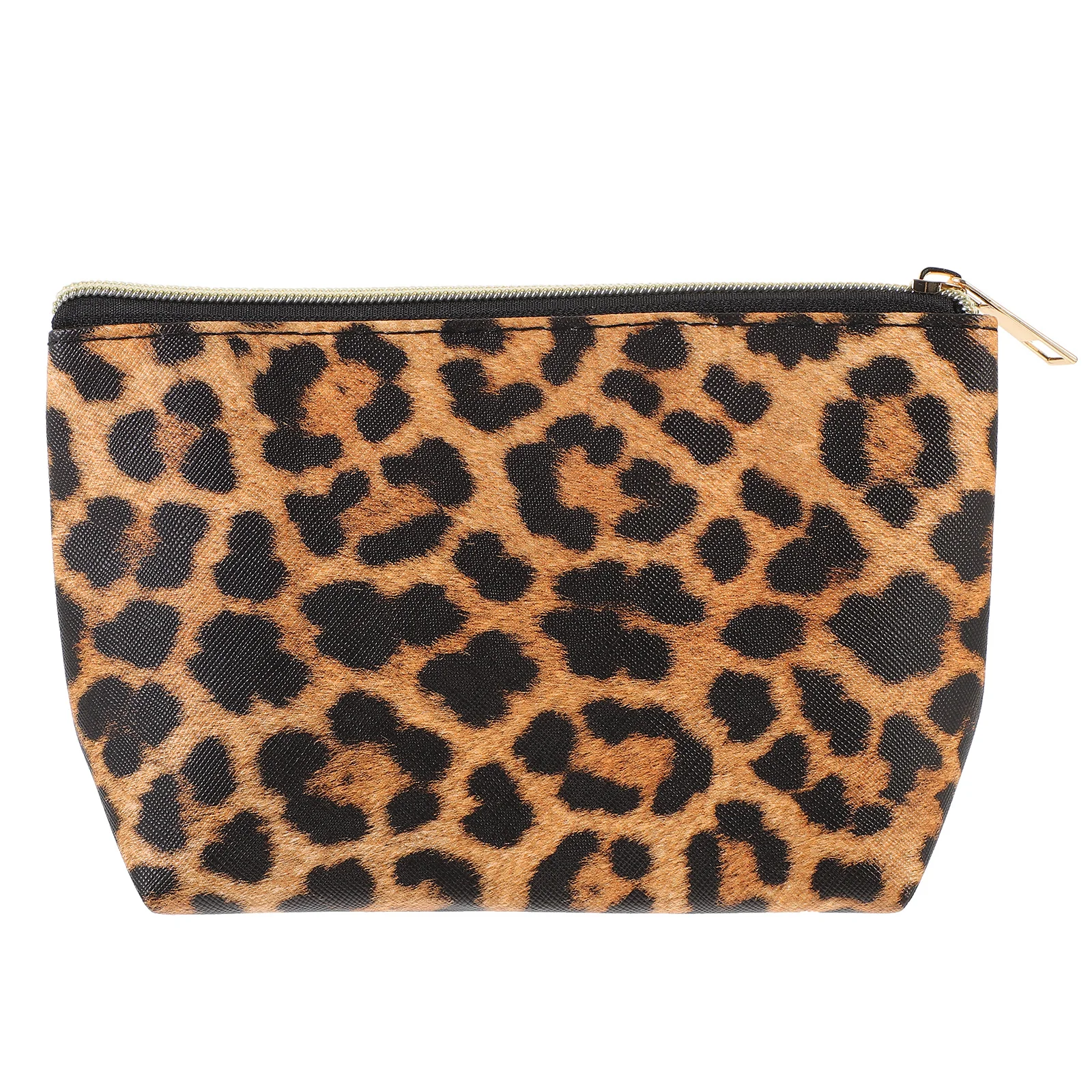 

Leopard Pattern Portable Makeup Bag Travel Organizer Zipper Closure Toiletry Bag for Women Storage Makeup Pouch