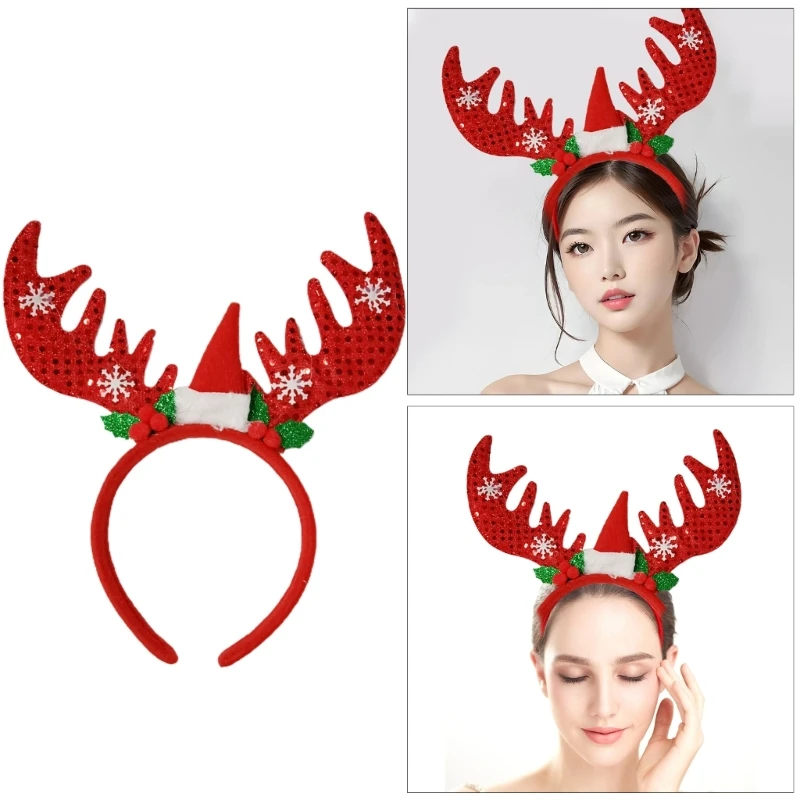 Kids Headband Fun and Stylish Reindeer Antlers Hair BandPerfect for Christmas Parties Stage Performances