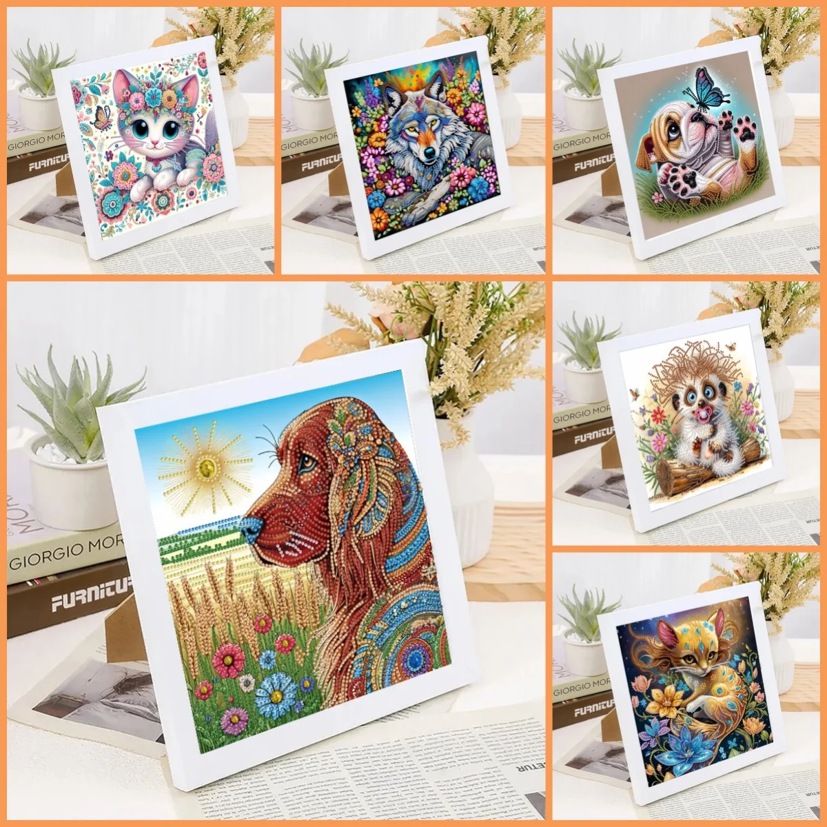 

Одна алмазная живопись на тему животных своими руками, декоративная картина с кристаллами и бриллиантами, инкрустированная бриллиантами, декоративная вышивка