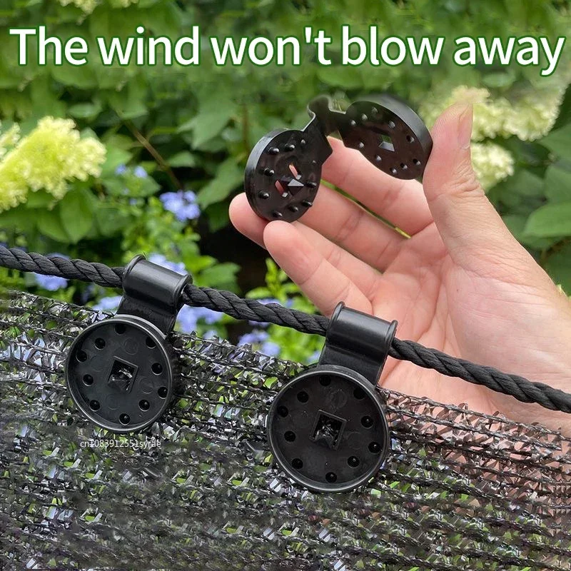 50/100 Stück Gewächshaus-Schnallenverschluss-Clips, Kunststoff-Clips, Gewächshaus-Sonnenschutz-Tuchbefestigungsclips, Zaunstoff-Clips, abnehmbare Gartennetz-Clips