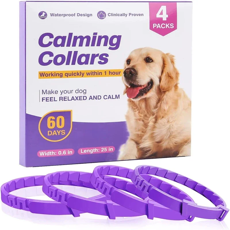 New Release 3/4 Pc Dog Calming Collar Cat Relieve Anxiety Protection Retractable Collars For Puppy Kitten Large Dogs Accessories