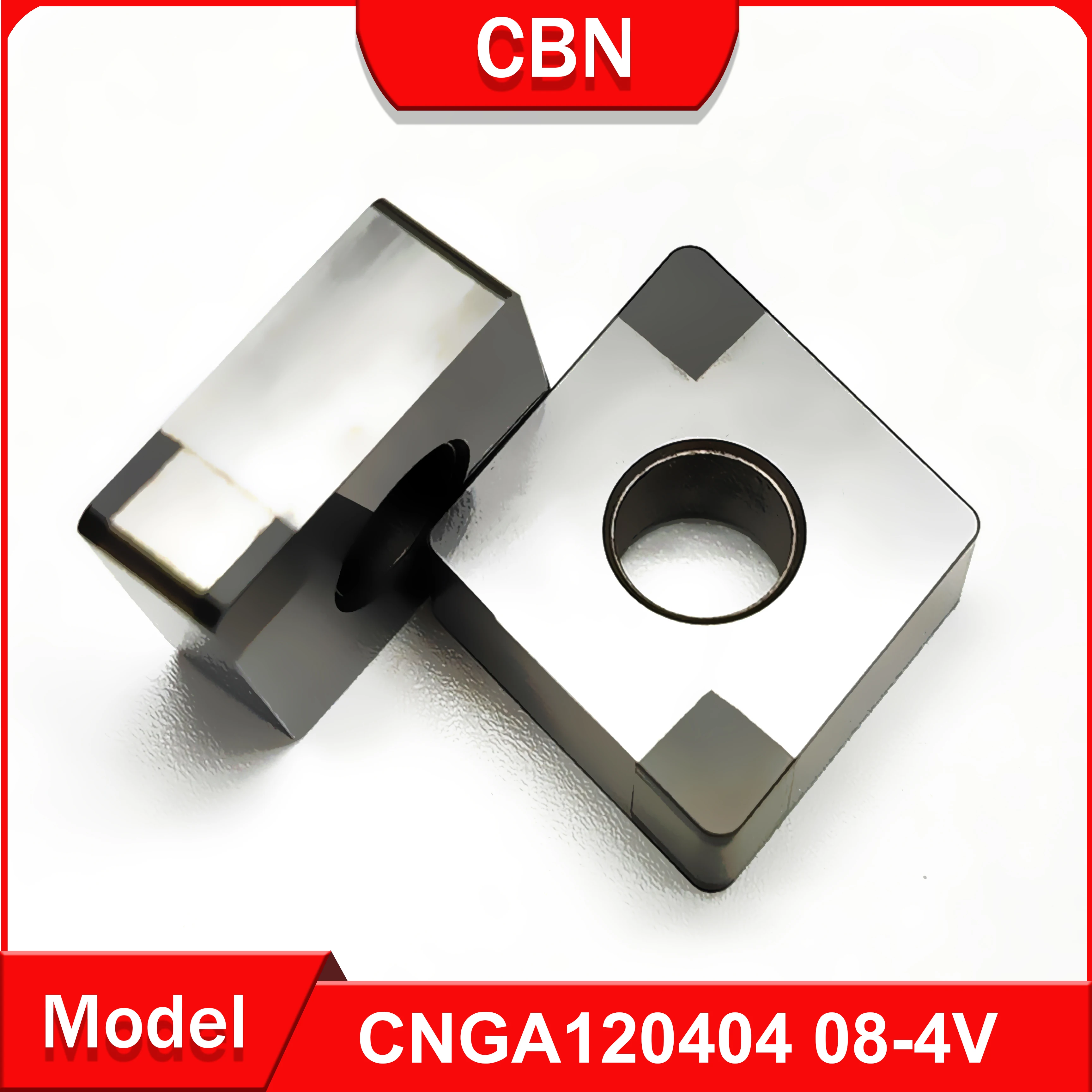 10PCS CBN turning tool CNGA120404-4V CNGA120408-4V Processing of hard steel and cast iron and other high hardness materials CNGA