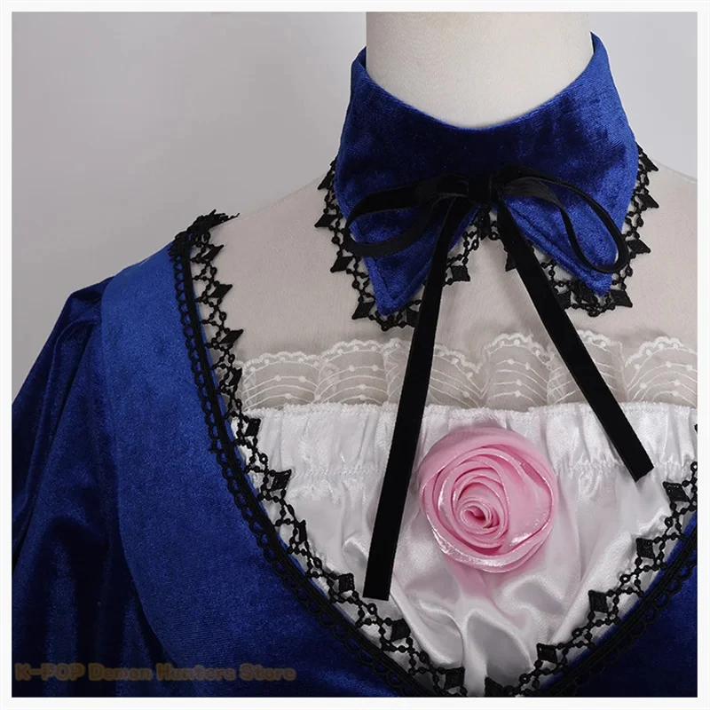 Rozen Maiden Mercury Lampe Pure Ruby Adult Cosplay Costume Dress Skirt Socks Shawl Wrist Hair Accessories Halloween Party Outfit