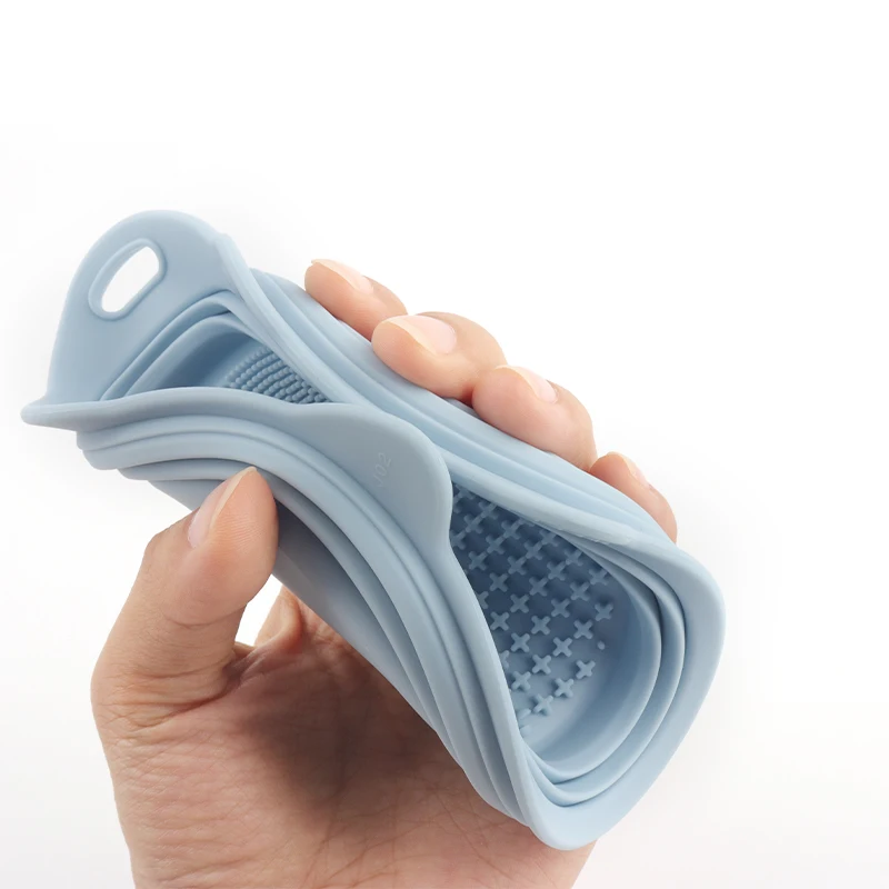 Detergente per pennelli per trucco in silicone Ciotola per pulizia pieghevole per soffio di cipria Pennelli per ombretto Lavaggio Tappetino morbido Strumenti di bellezza Scatola per scrubber