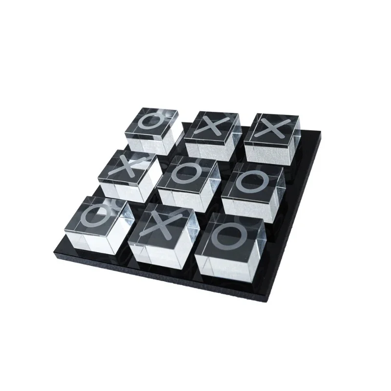 

Modern simple crystal Jiugongge art checkerboard decorative ornament living room study hotel soft decoration home crafts