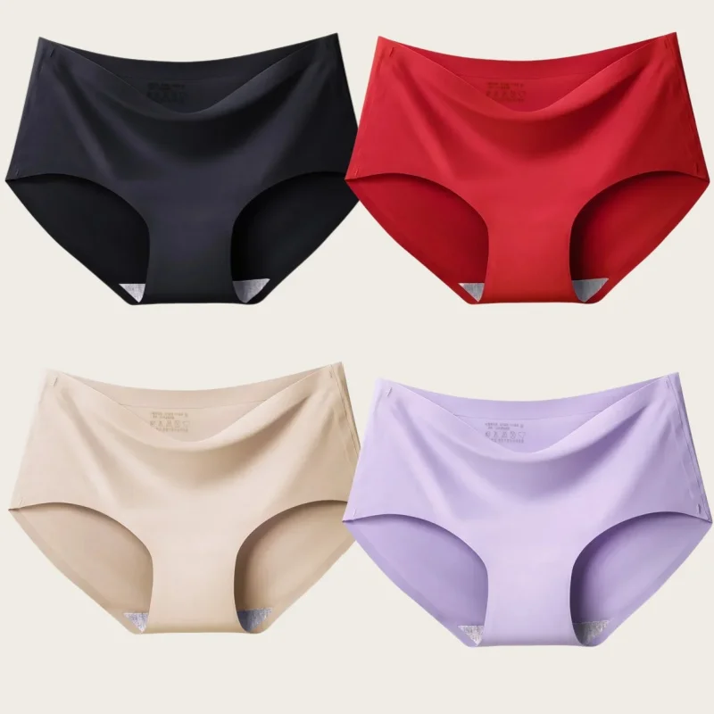 1pc Ice Silk Pregnant Women Underwear Ice Silk Low Waist Comfortable Postpartum Seamless Maternity Underwear Pregnancy Briefs