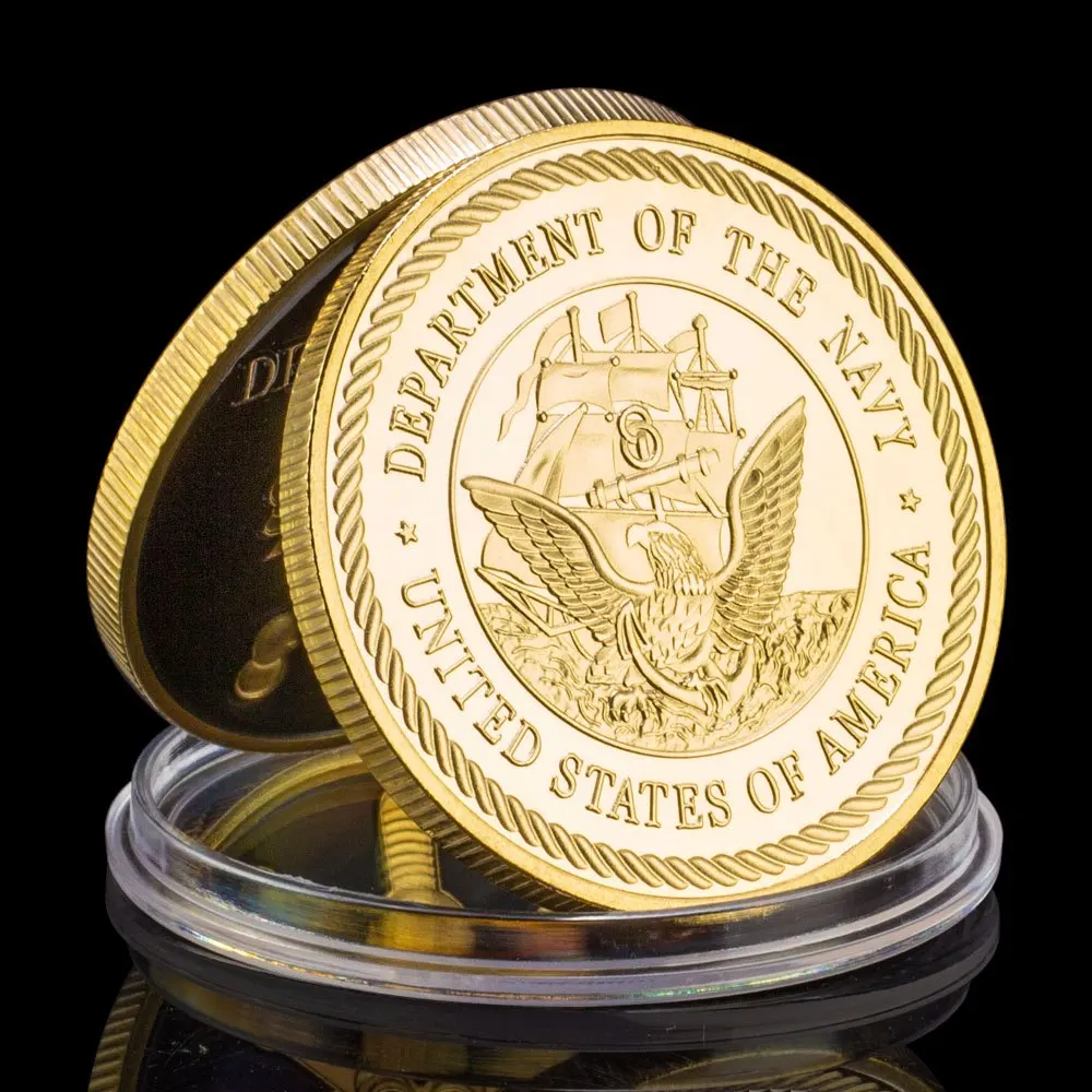 United States Delta Force Souvenir Golden Plated Coin Department of The Navy Collectible Challenge Coin Commemorative Coin