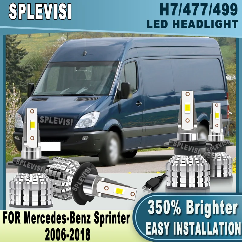 

Tool-free Install Vibration-proof 477 499 led headlight For Mercedes-Benz Sprinter 2006 2007 2008 2009 2010 2011 2012 2013-2018