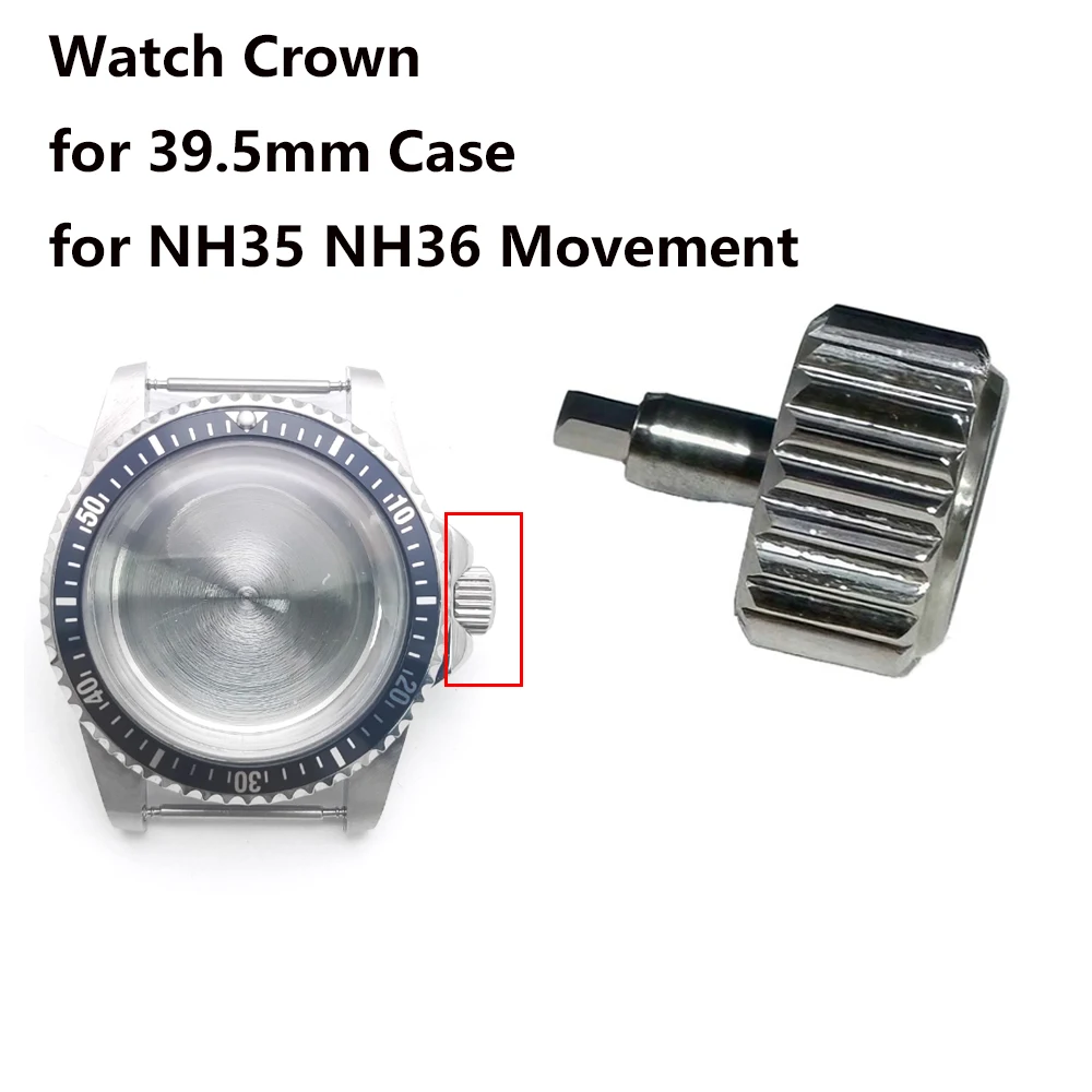 

Silver Watch Crown Watch Parts Replacement NH35 Crown for NH35/NH36 Movement Stainless Steel Case Handle Accessories