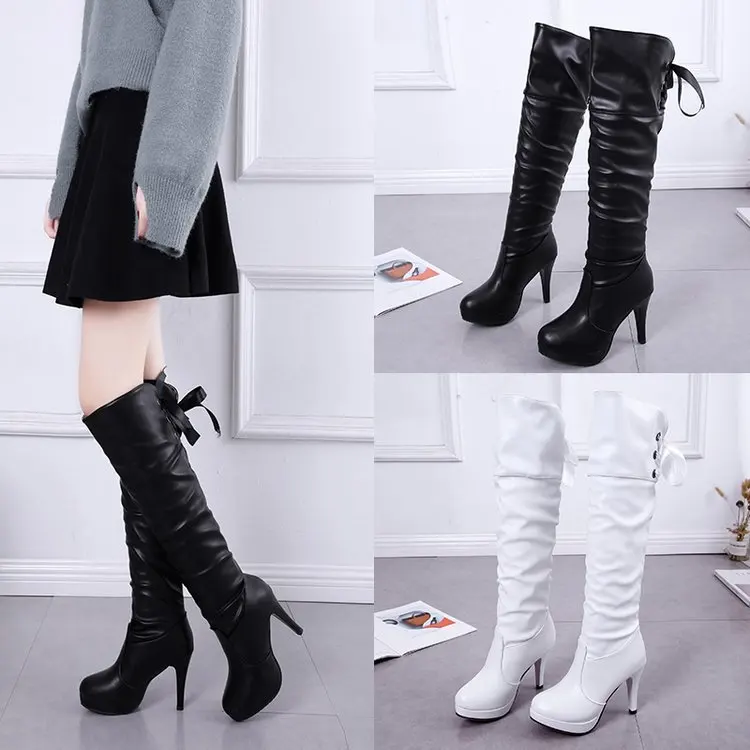 Damenstiefel Luxus-Ritterstiefel für Damen Modische Sexy Weiche Lederschuhe Elegante Bequeme Kniehohe Stiefel – Detail 14