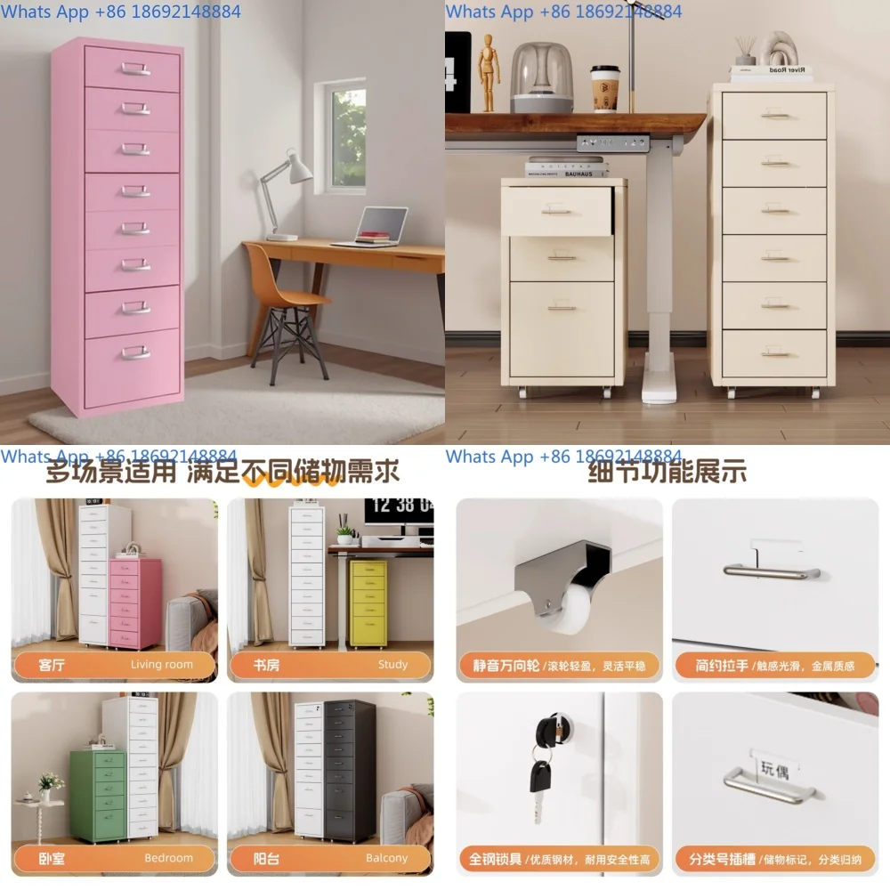 

Multi Drawer Metal Under Desk Storage Cabinet Multi Layer Home Bedside Bedroom Organizer Heavy Duty Version