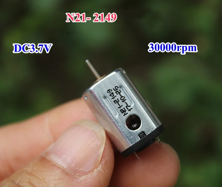 10 Stuks, Gloednieuwe 10*12*17.5Mm Ndfeb N21-1951 3V 3.7V 30000Rpm Hoge Snelheid N20 N21 Micro Dc Motor Met Ontluchting ~