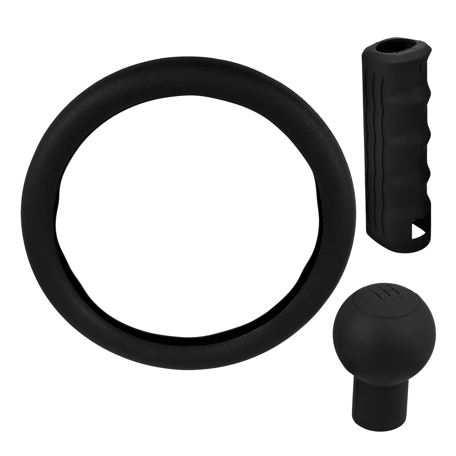 

1Set Silicone Steering Wheel Gear Shift Covers Car Interior Protector Nonslip Soft Durable Car Steering Cover