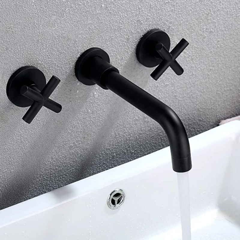 Products import from china wholesale Matte Black Bathroom basin faucet brass