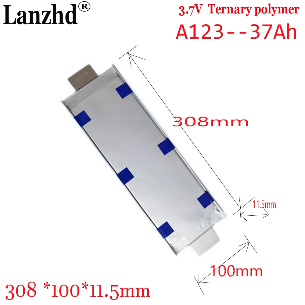 

3.7V High rate polymer A123 6C 10C Li Battery 37Ah For Electric Motorcycle Starting power supply automobile igniter battery