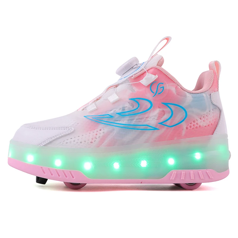 

Winter 2025 Kids' Roller Sneakers: Wear-Resistant Invisible 4-Wheel Auto-Retractable – Boys', Girls' Walking Roller Shoes