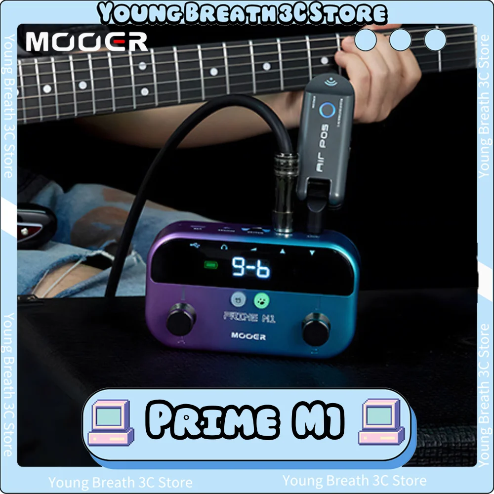 MOOER Prime M1 Guitar Pedal Effectors with 128 Guitar Effects Drum Machine Tuner LOOPER Support Bluetooth Built-inBattery Custom