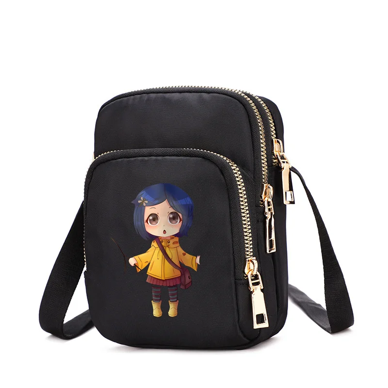 Carino Coraline Borse da donna Nuovo popolare Mini borse causali Zaini femminili Borsa da cartone animato Borse a tracolla in nylon Borsa da donna