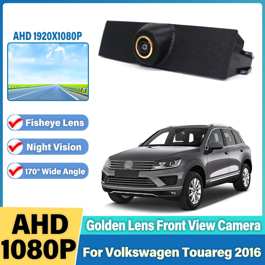Full HD CCD Hight Quality Car Front View Parking Night Vision Positive Waterproof Logo Camera For Volkswagen For VW Touareg 2016
