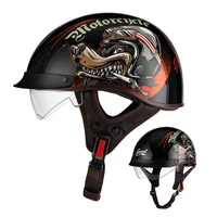 2025 nuevo casco de motocicleta de media cara ABS ligero clásico retro hombres y mujeres motocicleta pedal de crucero medio casco forro transpirable