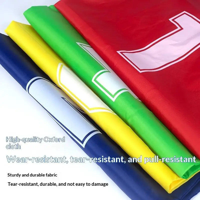 ถุงกระโดดเด็กหลากสี 1/4 ชิ้น พับเก็บได้ น้ำหนักเบา ถุงแข่งสนามเด็ก ถุงกีฬาแบบอินเทอร์แอคทีฟสำหรับพ่อแม่ลูก ถุงแข่งกลางแจ้ง