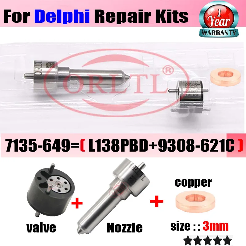 

6650170321 EJBR04601D EJBR02601Z Дизельные ремонтные комплекты 7135-649 Сопло L138PBD Клапан 9038-621C для Ssang Yong Rexton 2,7 XDI 163