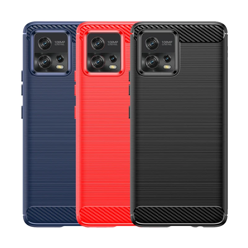 For Moto G72 Case Cover Motorola Moto G72 Coque New Carbon Fiber Bumper Back Shockproof Soft TPU Case For Moto G 72 G72 Fundas