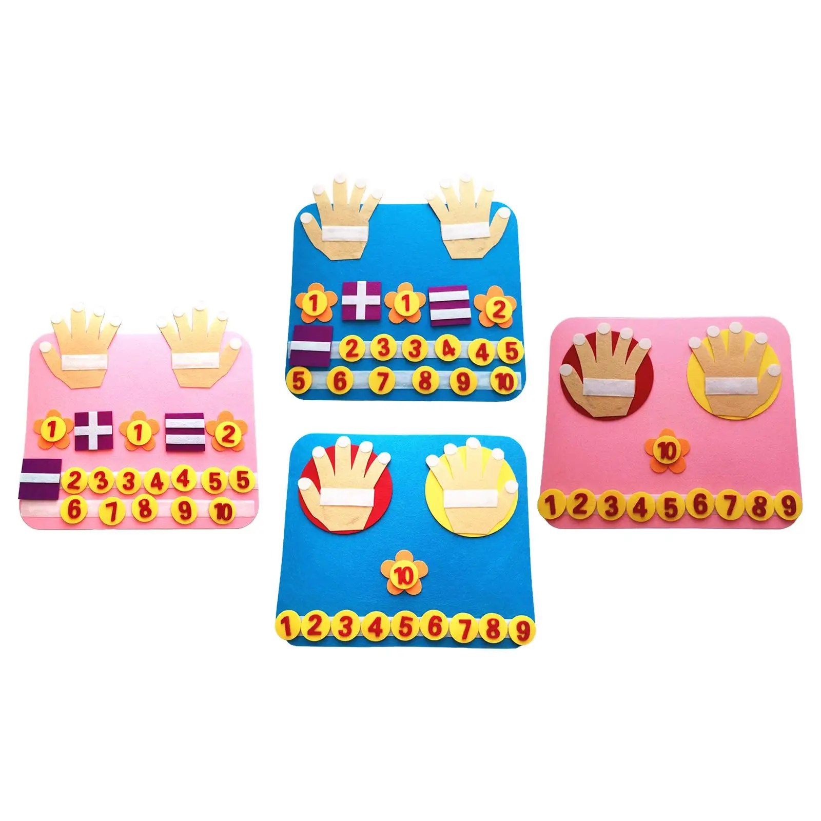 Match Counting Game Early Education Toy Mathematics Learning Felt Board Finger