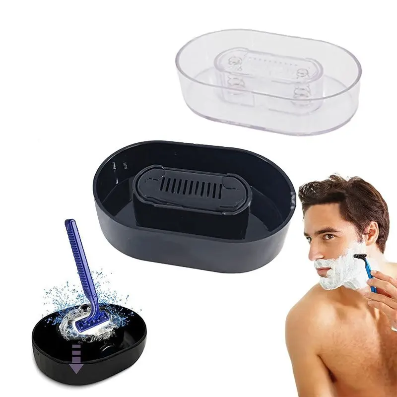 Manual Razor Head Rinser, No Electricity High Efficiency Shaver Rinse Stand Cleaner for Most Men's Head Razors