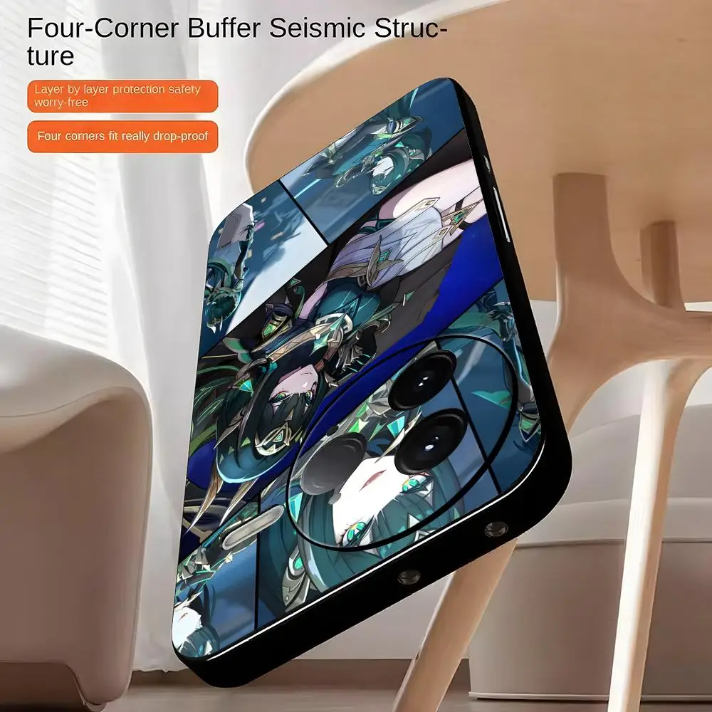 genshin impact Nefer  Phone Case For Xiaomi POCO M7 M6 M5 X7 X6 X5 F7 F6 F5 Soft Black Pro 5G Phone Cover