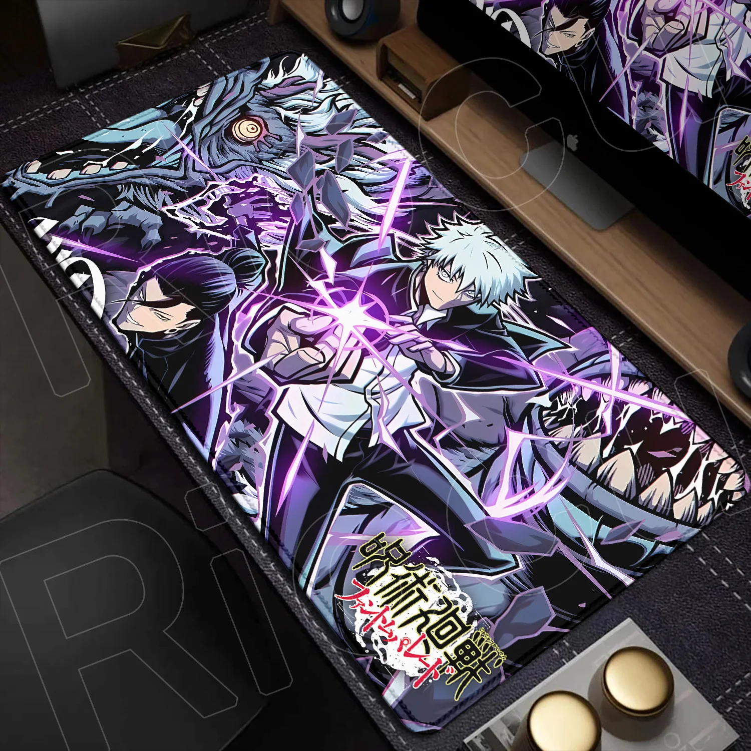 Alfombrilla de ratón para juegos de 40x90cm Jujutsu Kaisen, alfombrilla de escritorio antideslizante para teclado XXL Anime Gojo Satoru Gamer, portátiles, alfombrillas para ratón de oficina de empresa