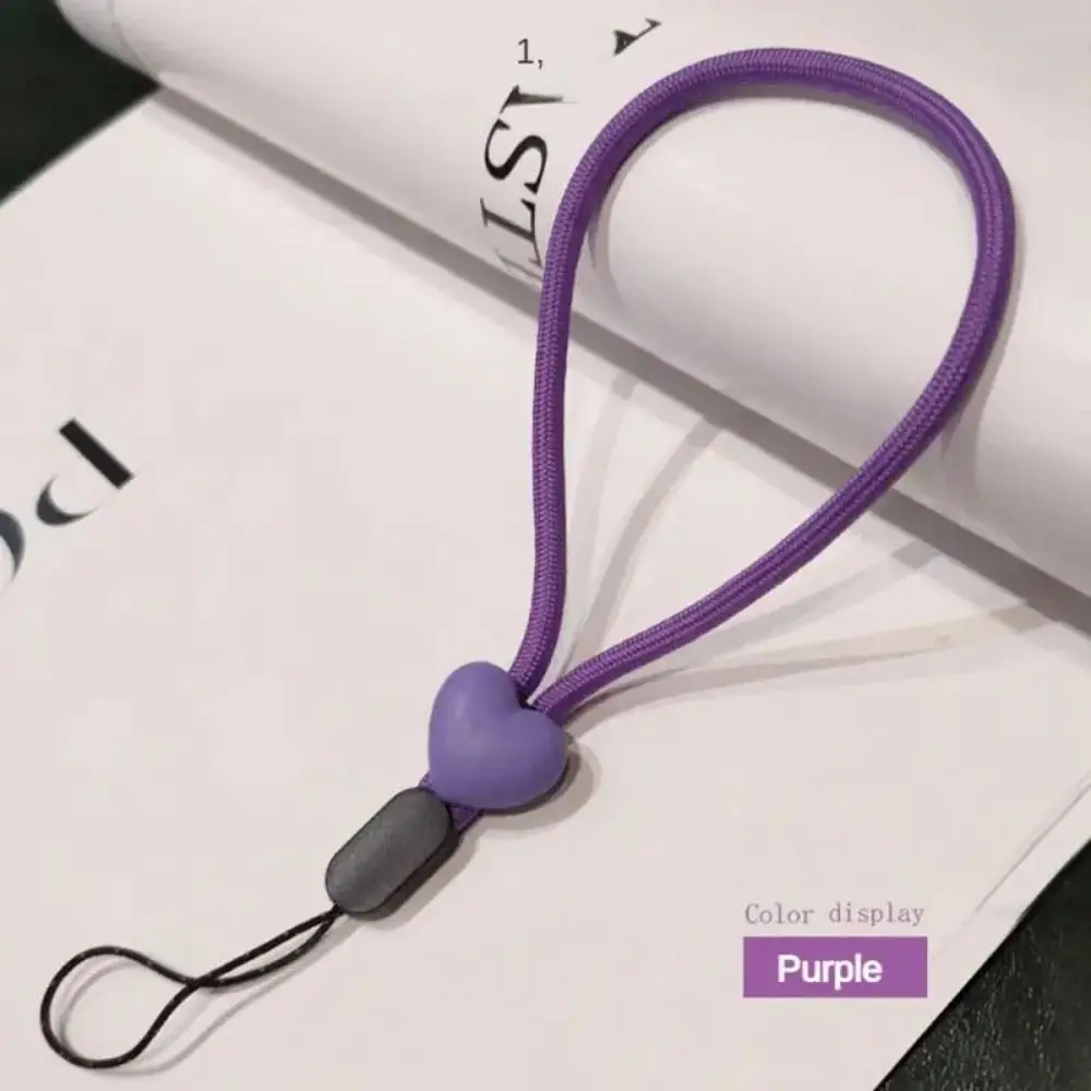 love Mobile Phone Phone Strap New Colorful Adjustable Elastic Mobile Phone Lanyard Short Wrist Strap Phone