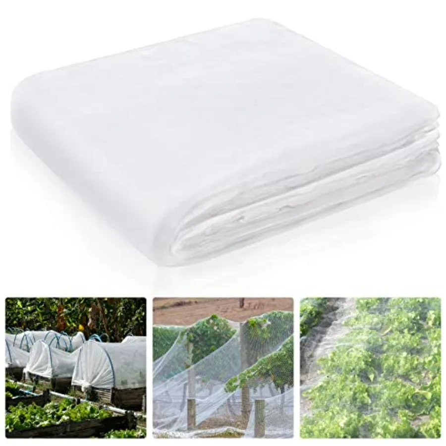 

Mosquito Netting Ultra Fine Garden Netting Large Plant Covers Bird White Bug PE Mesh for Protecting Vegetable Fruits Flowers Tr