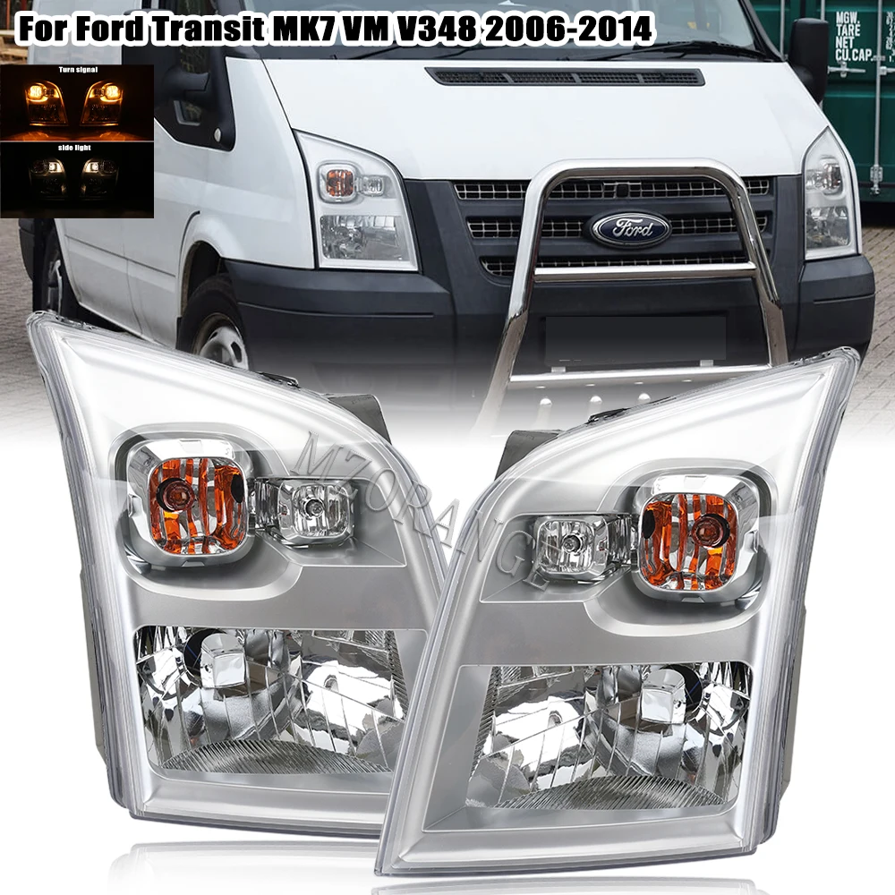 Auto Headlight For Ford Transit MK7 Van V348 2006 -2010 2011 2012 2013 2014 Headlamp Day Light Turn Signal Light Car Accessories