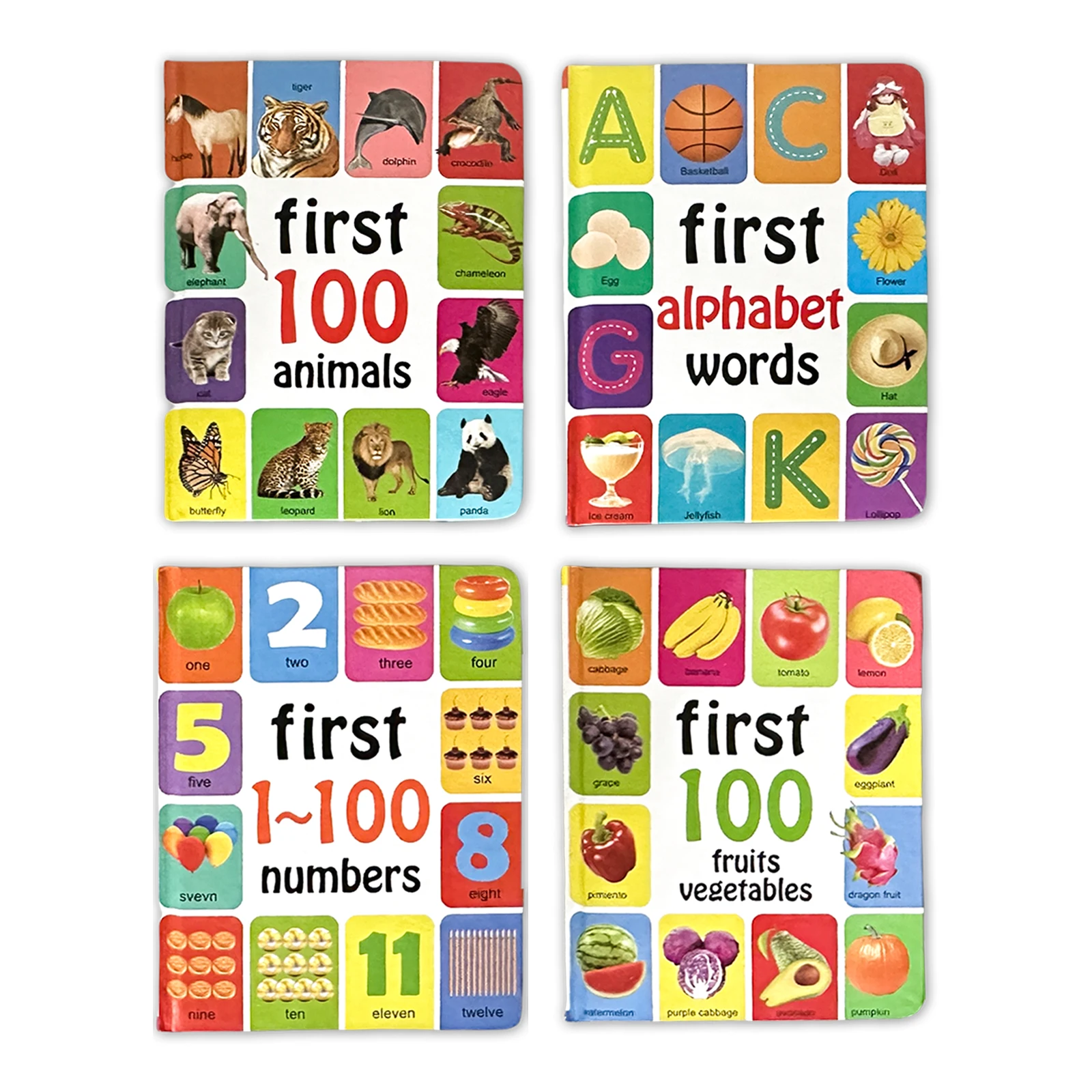 1-100 Fruits Vegetables Book Libros Manga Anime Coloring Books Preschool Learning Improves Children's Identification Skills Gift