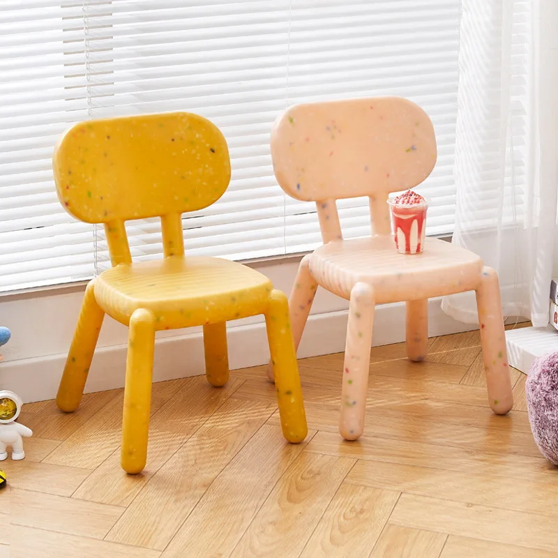 Nordic children's small chair kindergarten early education baby writing and eating dining table chairs household thickened