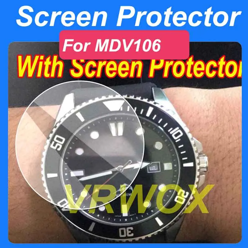2 шт. прозрачные защитные пленки из закаленного стекла HD 9H для часов MDV106 MDV107 - ультратонкие прозрачные защитные пленки для часов