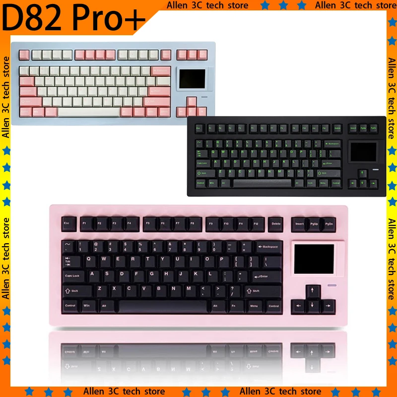 SP STAR D82 Pro Wireless Mechanical Keyboard Bluetooth 3Mode GIF Display Screen RGB Hot Swap Laptop Gamer PC Gaming Keyboards