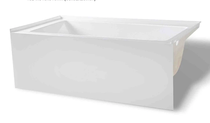 Acrylic Apartment Bathtub Elegantly Designed Whirlpool For Modern Living