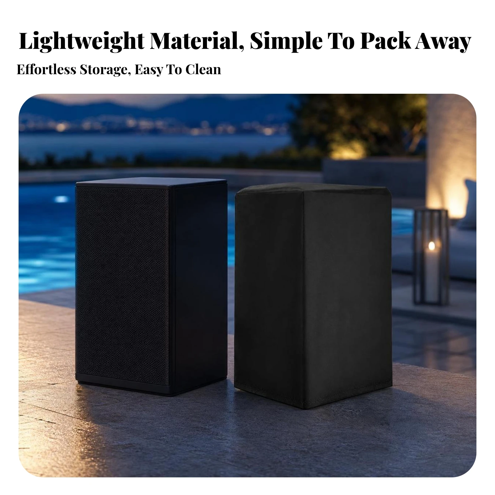 Speaker Cover with Drawcord Lightweight Speaker Dust Cover Reusable Snug for DJs, Daily Storage, Stage Setups