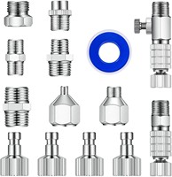 JOYSTAR 14pcs Multi-Size Airbrush Adapter Set, Airbrush Quick Release Disconnect Couplers  for Air Compressor, Airbrush Hose