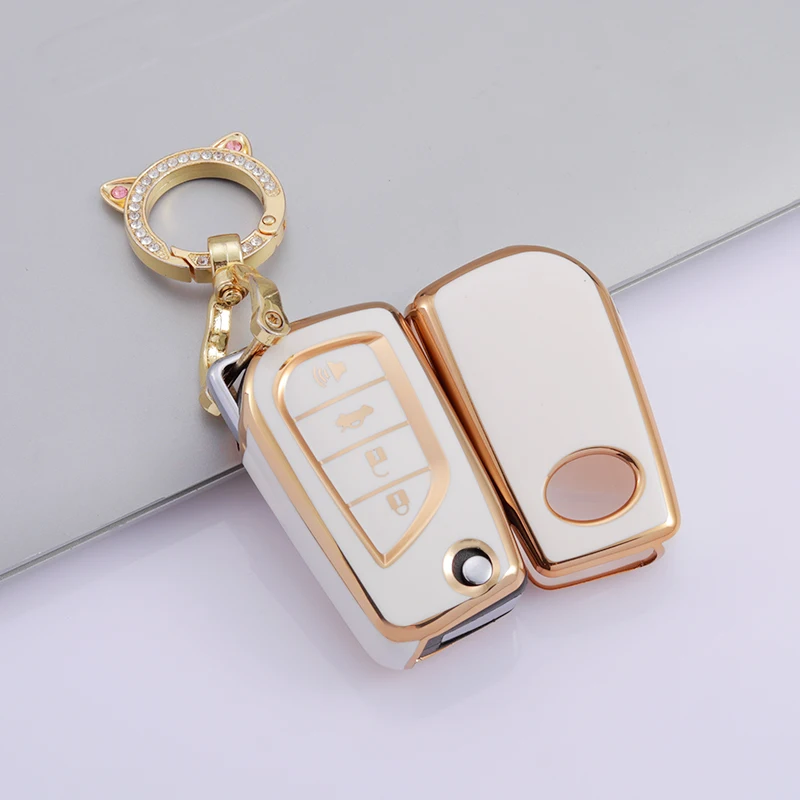 2 3 4 Buttons Car Key Cover Case For Toyota Prius Camry Corolla CHR C-HR RAV4 Land Cruiser Prado Keychain Accessories