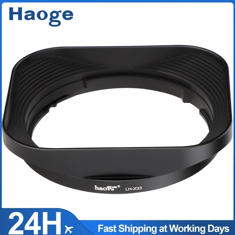 Haoge LH-X33 Lens Hood Metal Square Bayonet for Fujifilm XF16-50mm