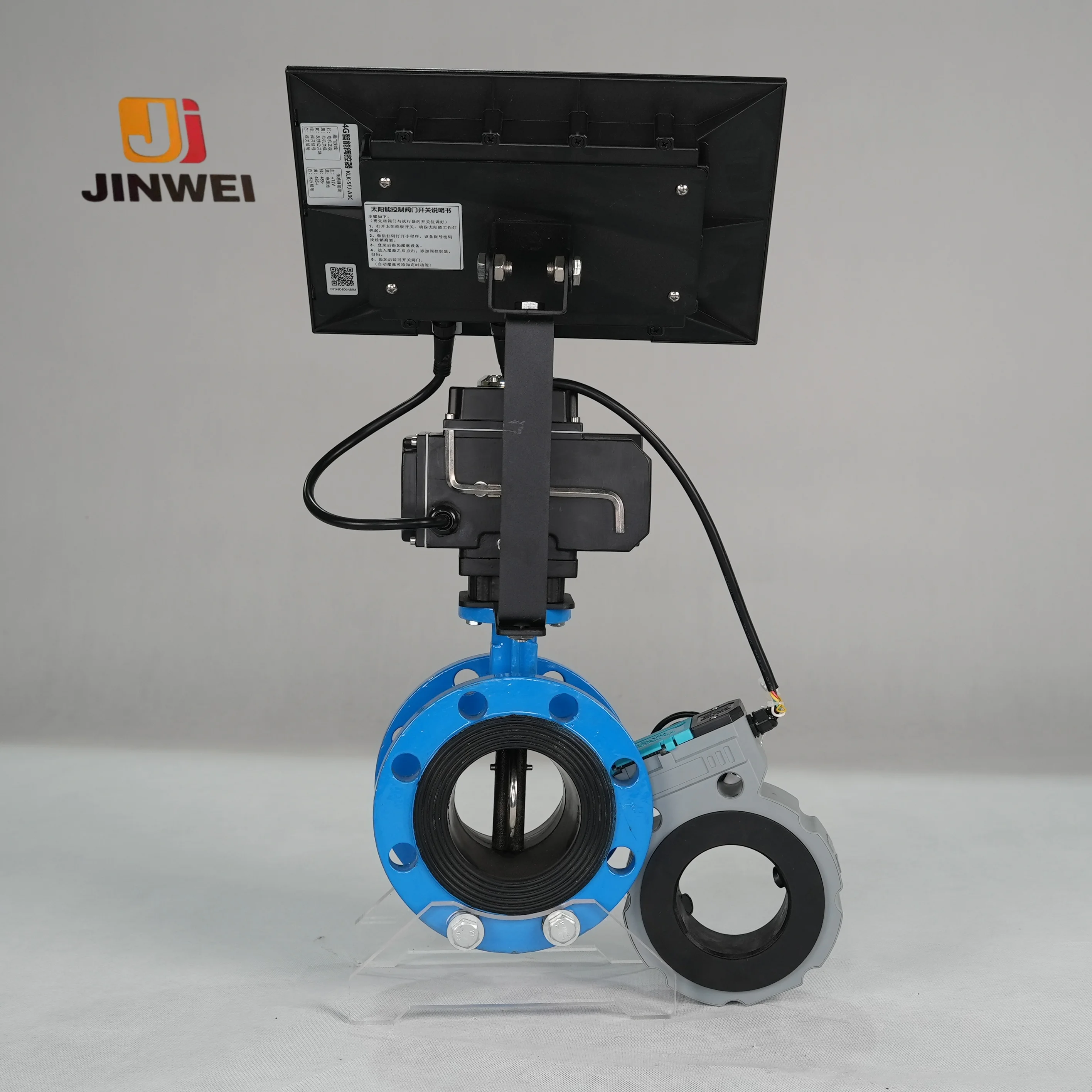 Solar-powered Electric Valve Wifi Intelligent Wireless Control Agricultural Irrigation butterfly Valve with Flow Speed Monitr